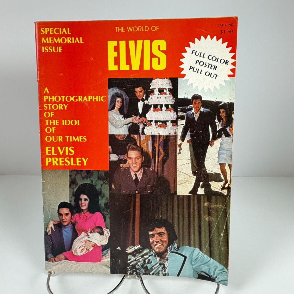Vintage 1977 The World of Elvis‎ Special Memorial Magazine Kingsbridge No Poster
